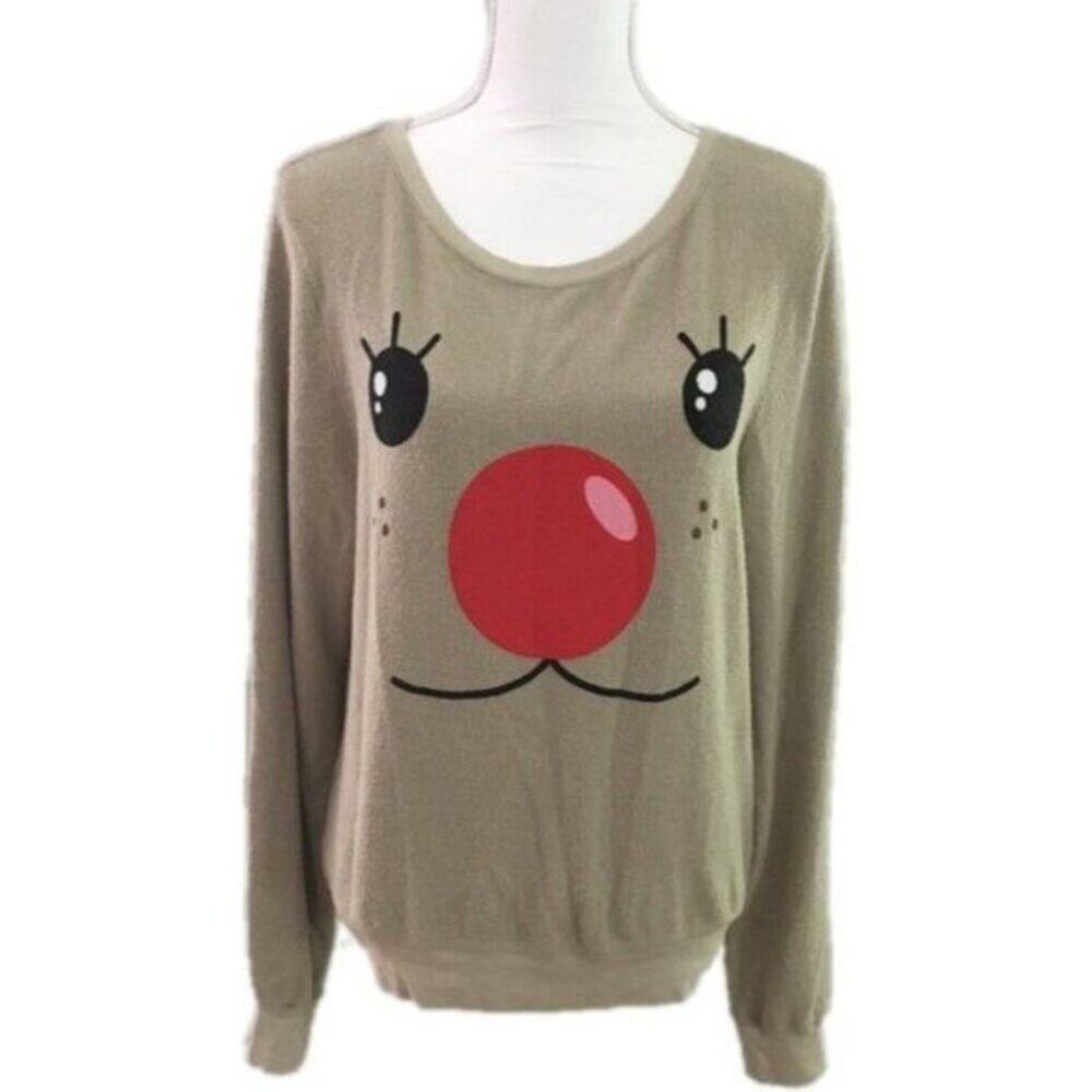 Wildfox Taupe Rudy Pullover Women's Size Medium New without Tags Super soft and - Picture 2 of 3